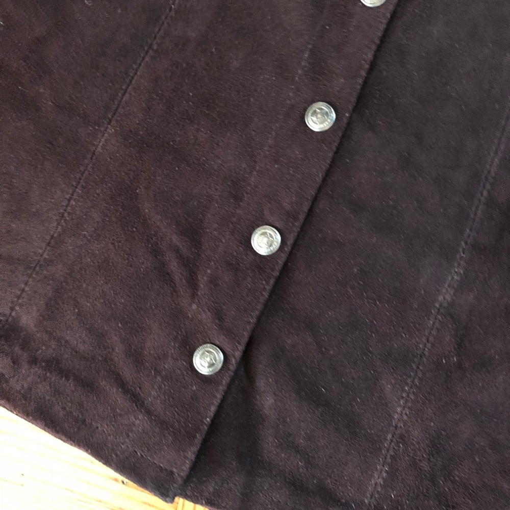 Brown vintage suede skirt